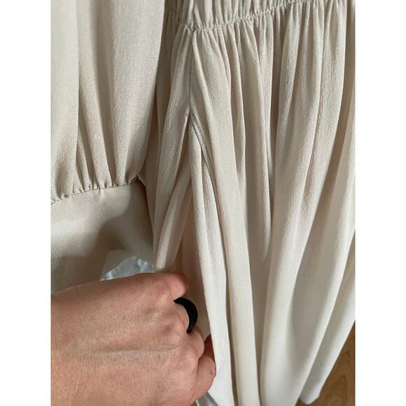 Couture Stella McCartney Carleigh Silk Georgette Maxi Dress Taupe 40 $2600 - Picture 11 of 12